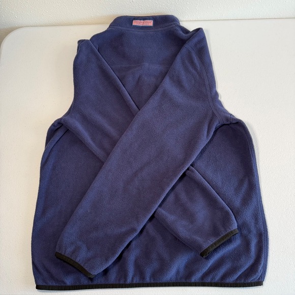 Vineyard Vines Men's Fleece Snap Pullover Sweatshirt Navy Blue Size‎ Medium EUC - Picture 2 of 10